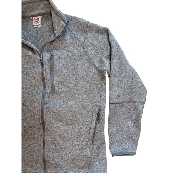 Avalanche Men's Fleece Size Large Gray Heathered Full Zip Pockets Adjustable Bot - Picture 4 of 10